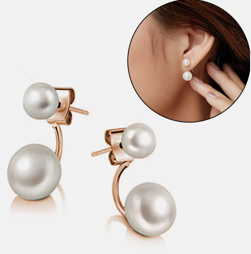 Elegant Pearl Engagement Drop Earrings Gift Women Stud Dangle Jewelry Gifts S