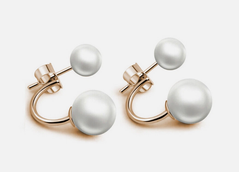 Elegant Pearl Engagement Drop Earrings Gift Women Stud Dangle Jewelry Gifts S